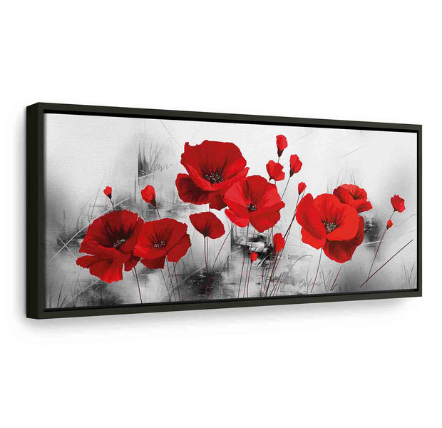 Floating Framed Canvas Art - Grey Garden