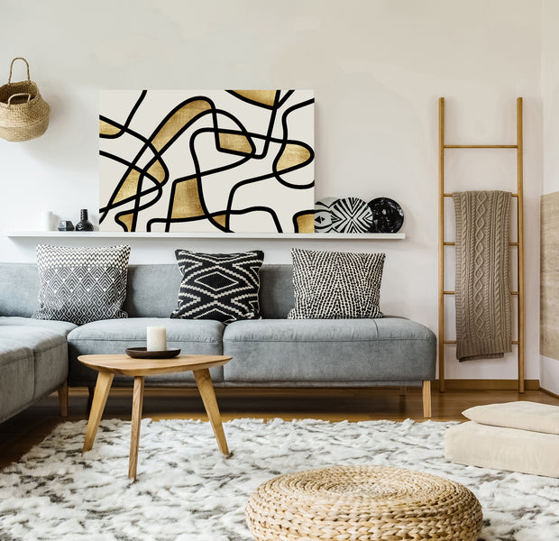 Abstract Canvas Wall Art - Golden Spiral