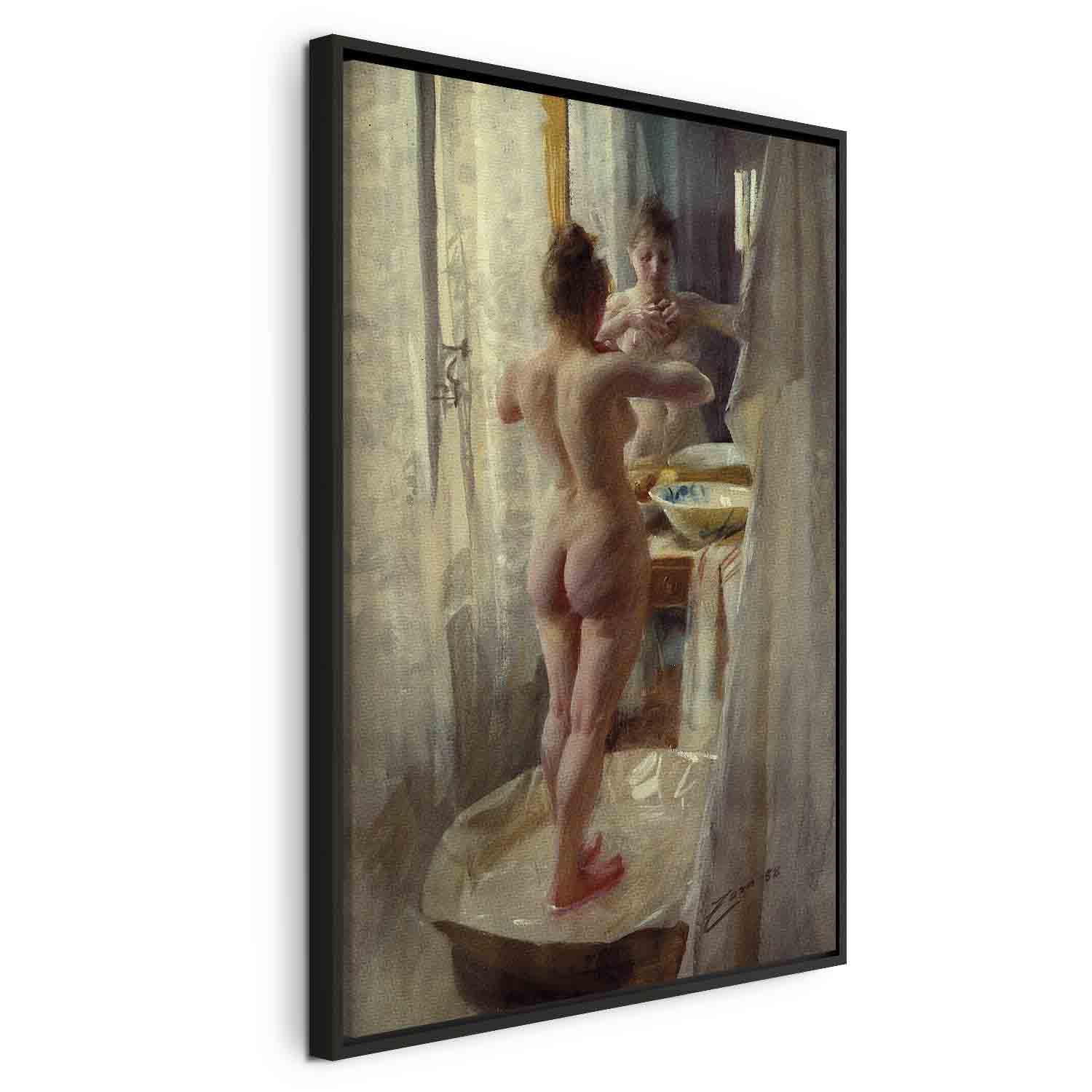 Floating Framed Canvas Art - The Tub - Anders Zorn