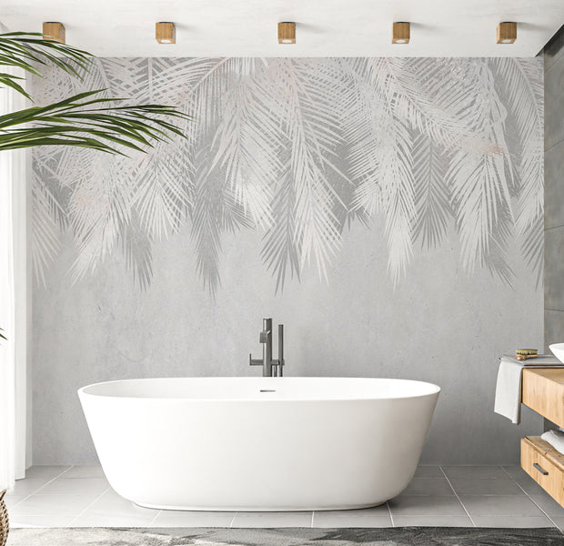 Peel & Stick Botanical Wall Mural - Pale Palms 38"Wx27"H