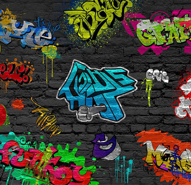 Peel & Stick Street Art Wall Mural - Graffiti Combination 38"Wx27"H
