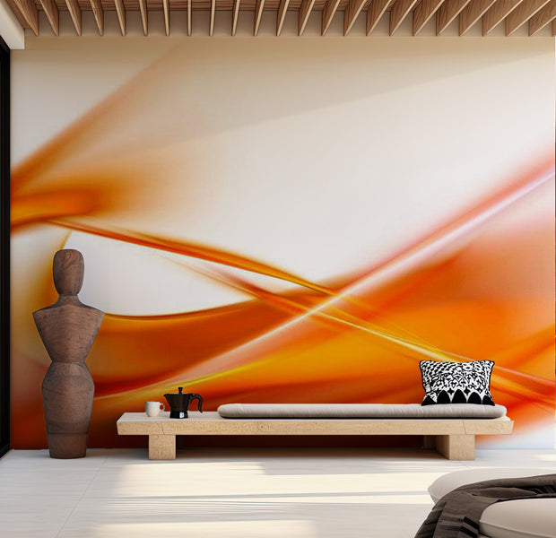 Abstract Wallpaper Wall Mural - Abstract Orange 118"Wx90"H