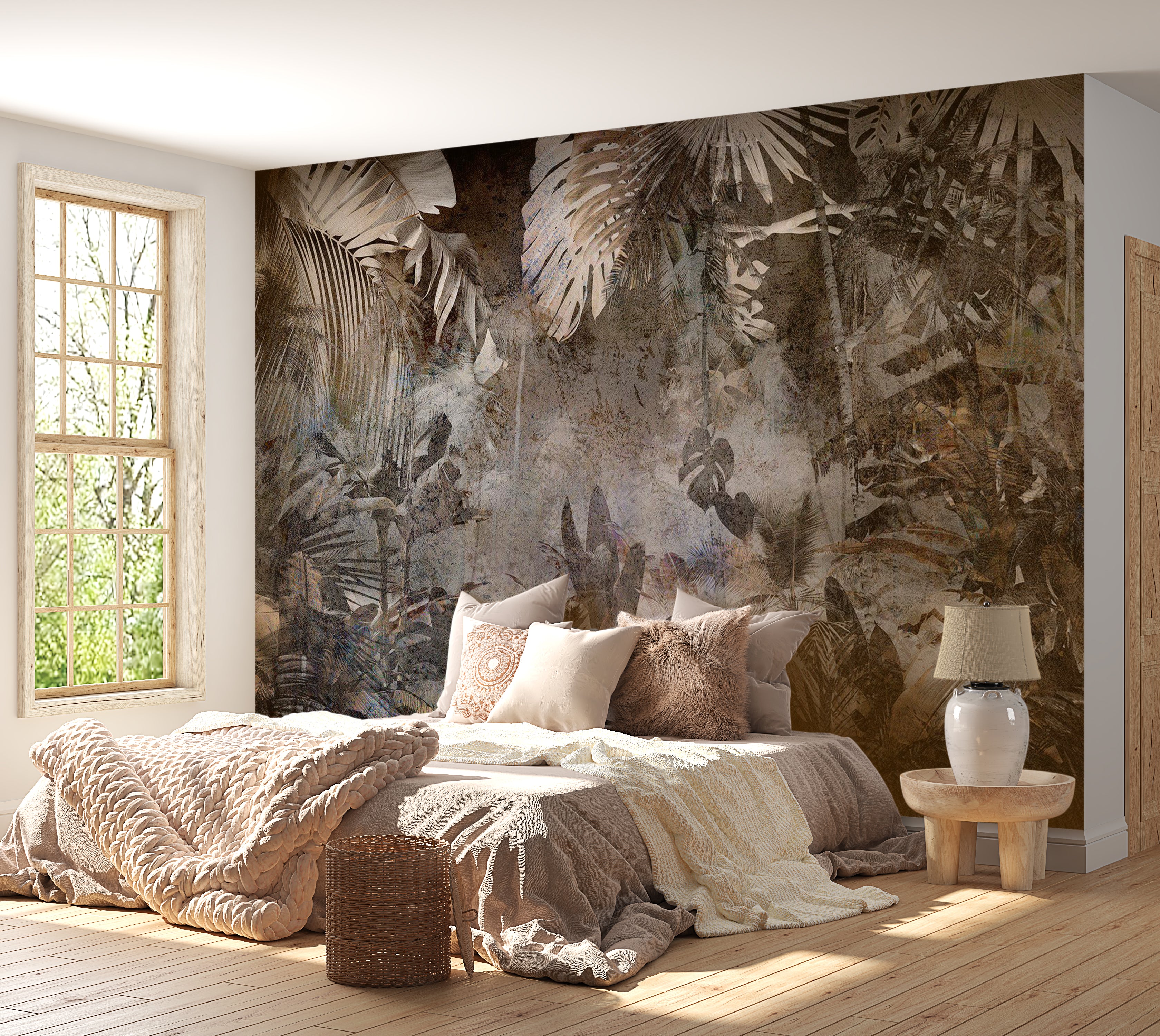 Botanical Wallpaper Wall Mural - Mysterious Jungle 39"Wx27"H / Standard