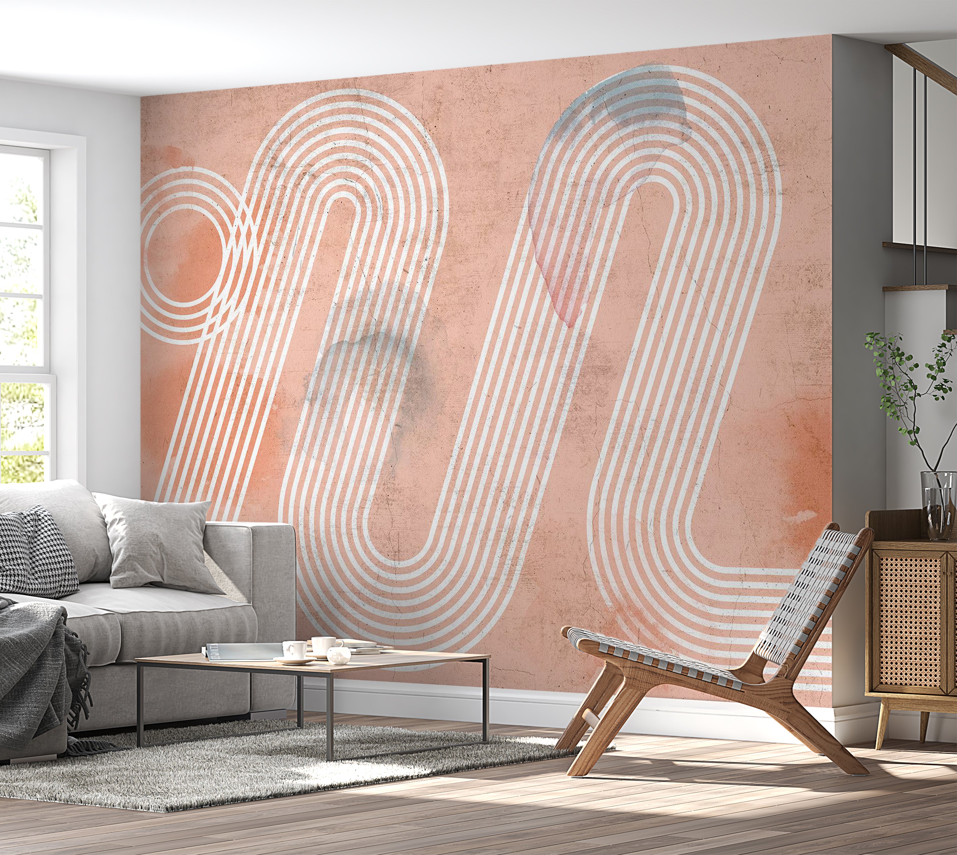 Abstract Wallpaper Wall Mural - Racetrack 39"Wx27"H / Standard