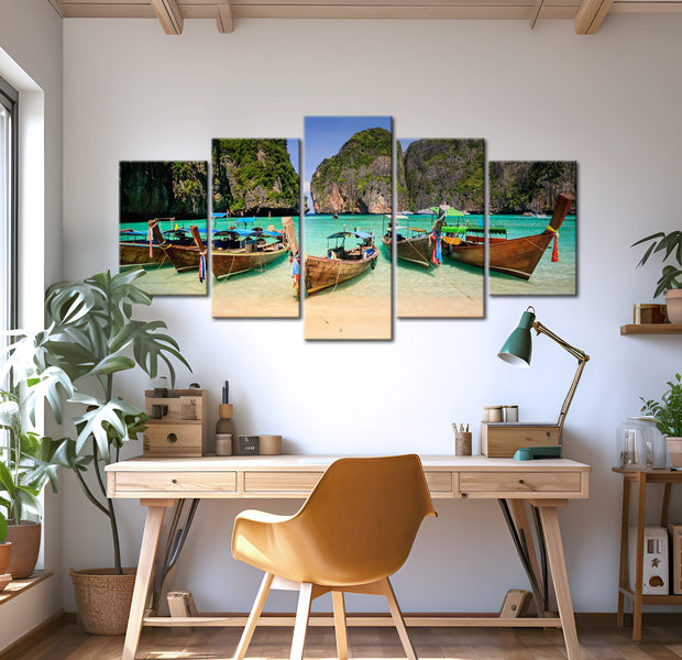 Stretched Canvas Landscape Art - A Patch Of Paradise 40"Wx20"H