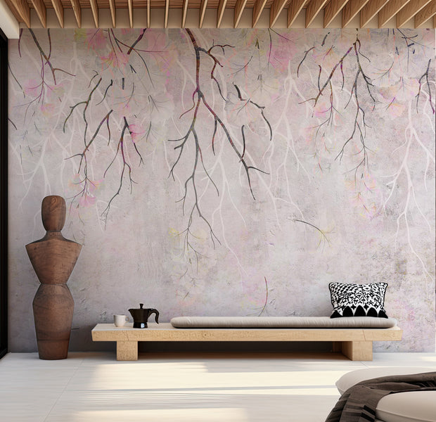 Peel & Stick Floral Wall Mural - Pink Fun 38"Wx27"H