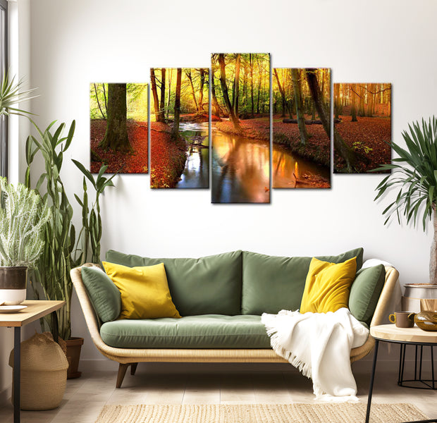 Stretched Canvas Landscape Art - Silent Forest 40"Wx20"H
