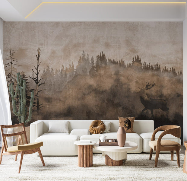 Peel & Stick Landscape Wall Mural - Memory of the Wild 38"Wx27"H