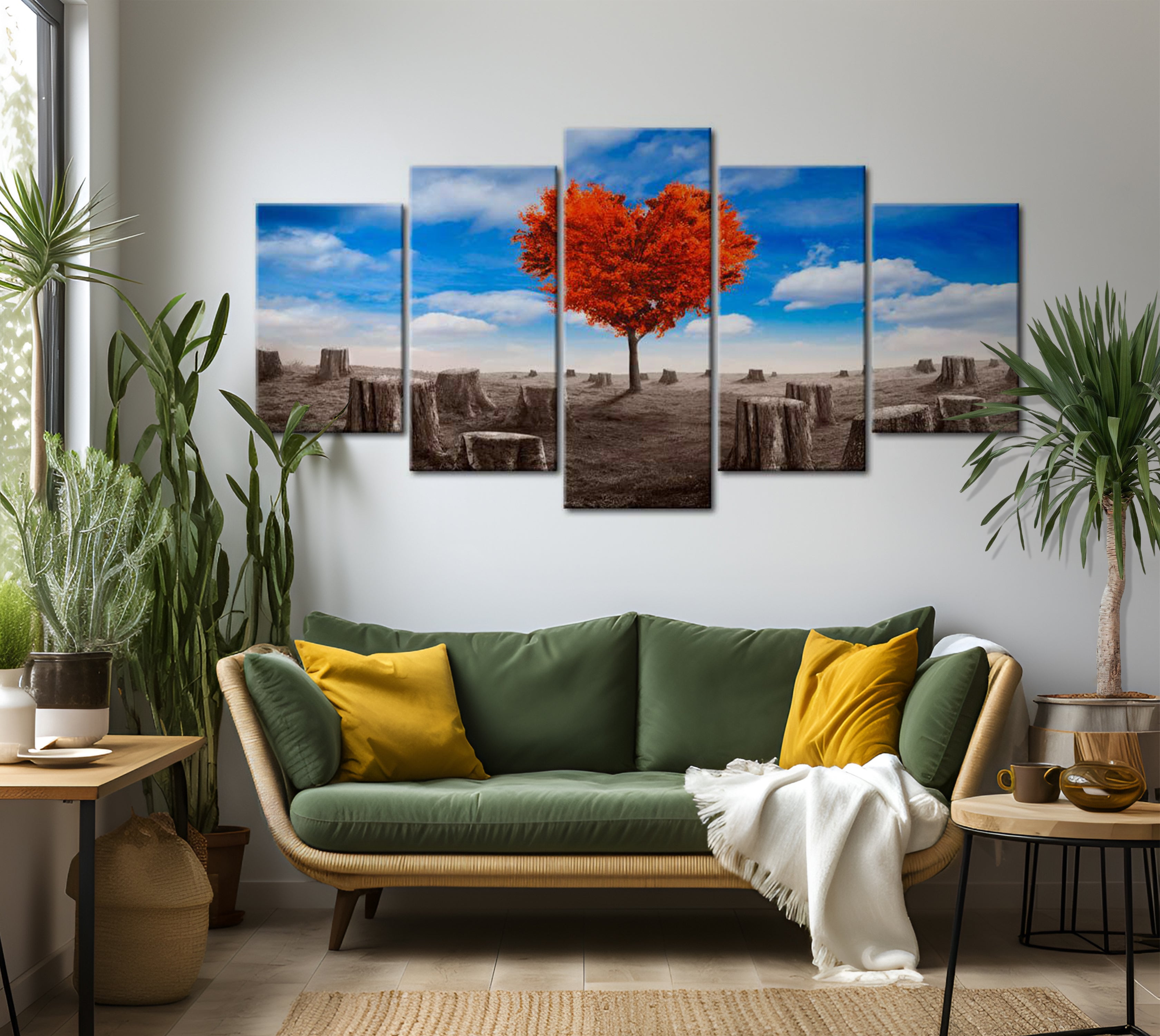 Stretched Canvas Landscape Art - Belive In Love 40"Wx20"H