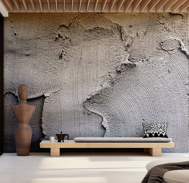 Background & Patterns Wallpaper Wall Mural - Concrete Rough Plaster 39"Wx27"H