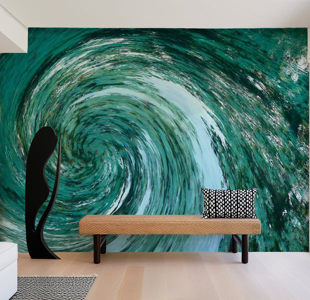 Abstract Wallpaper Wall Mural - Water Twist 118"Wx90"H