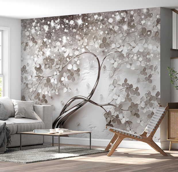 Floral Wallpaper Wall Mural - Star Tree 39"Wx27"H / Standard