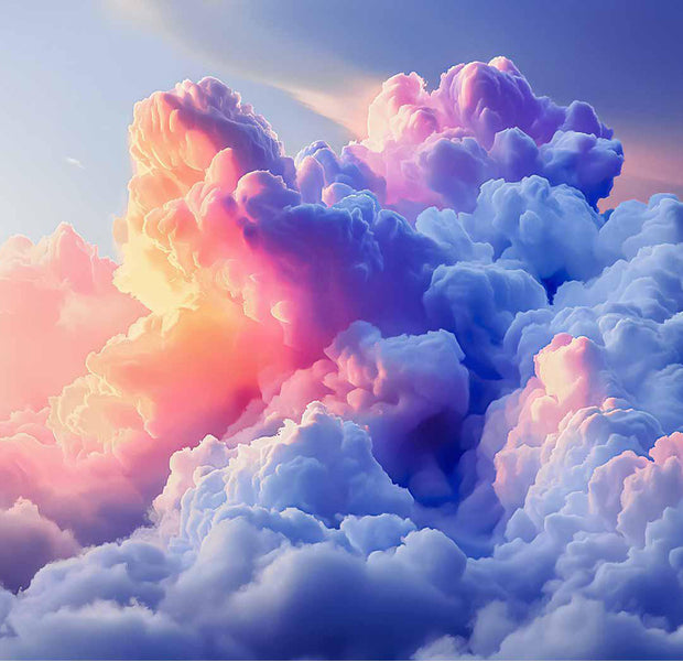 Peel & Stick Wall Mural - Artistic Clouds 38"Wx27"H