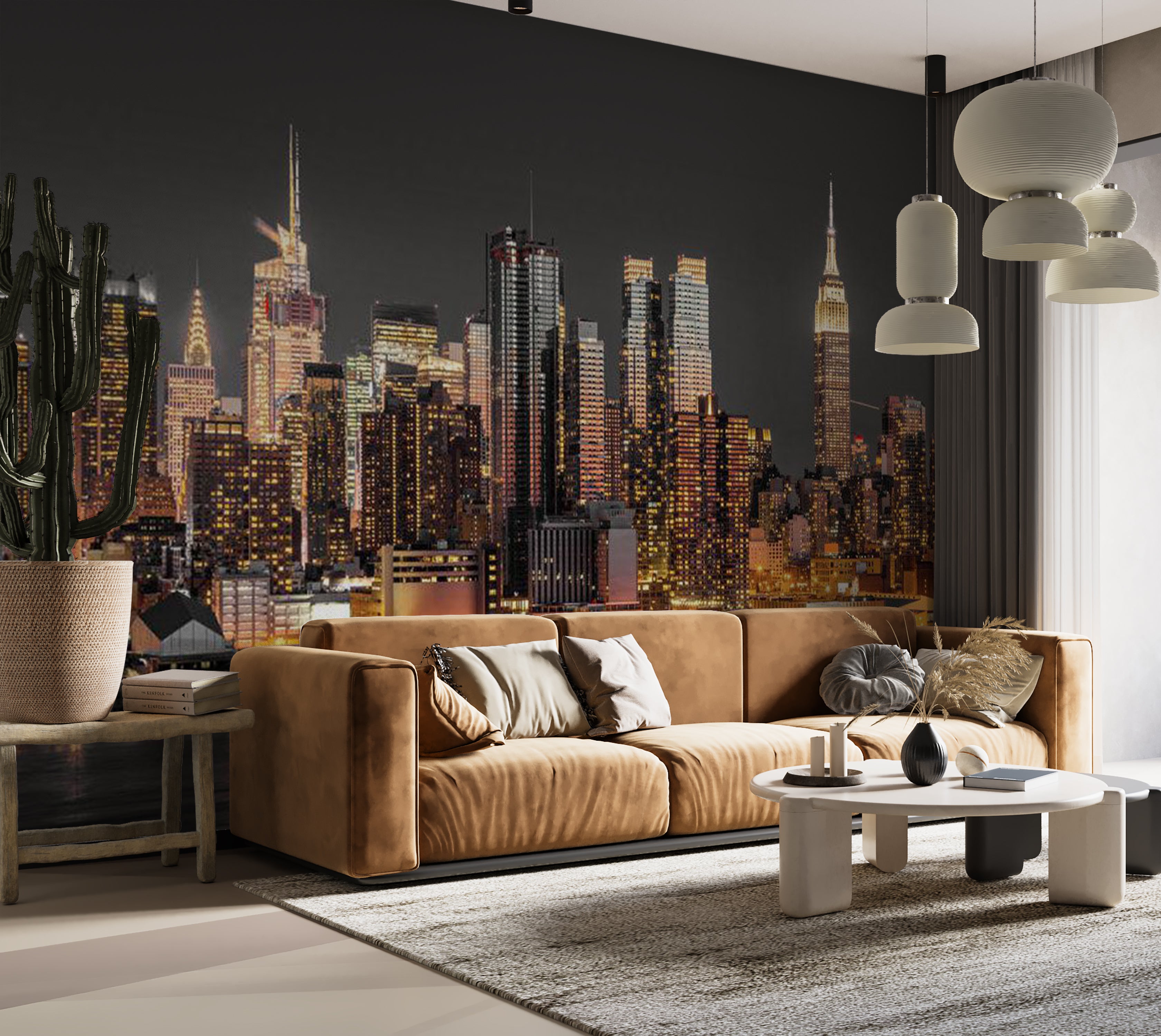 Peel & Stick Wall Mural - NYC Twilight 38"Wx27"H