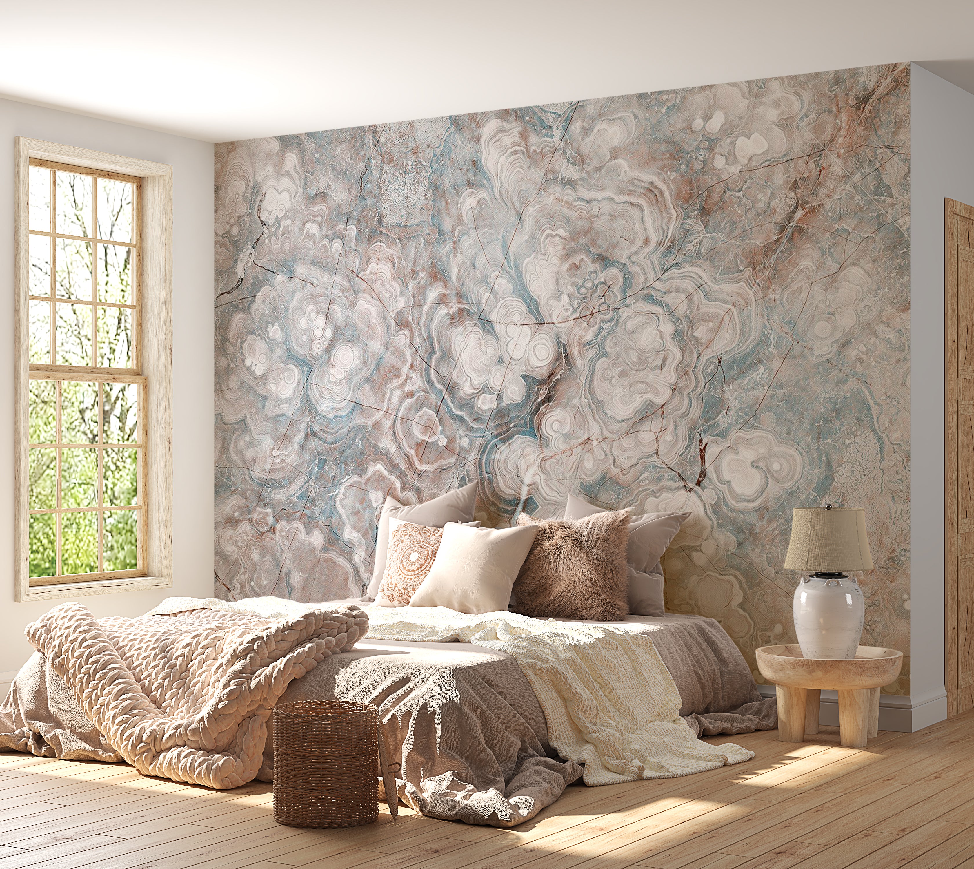 Surface Texture Wallpaper Wall Mural - Natural Stone Structure 39"Wx27"H / Standard