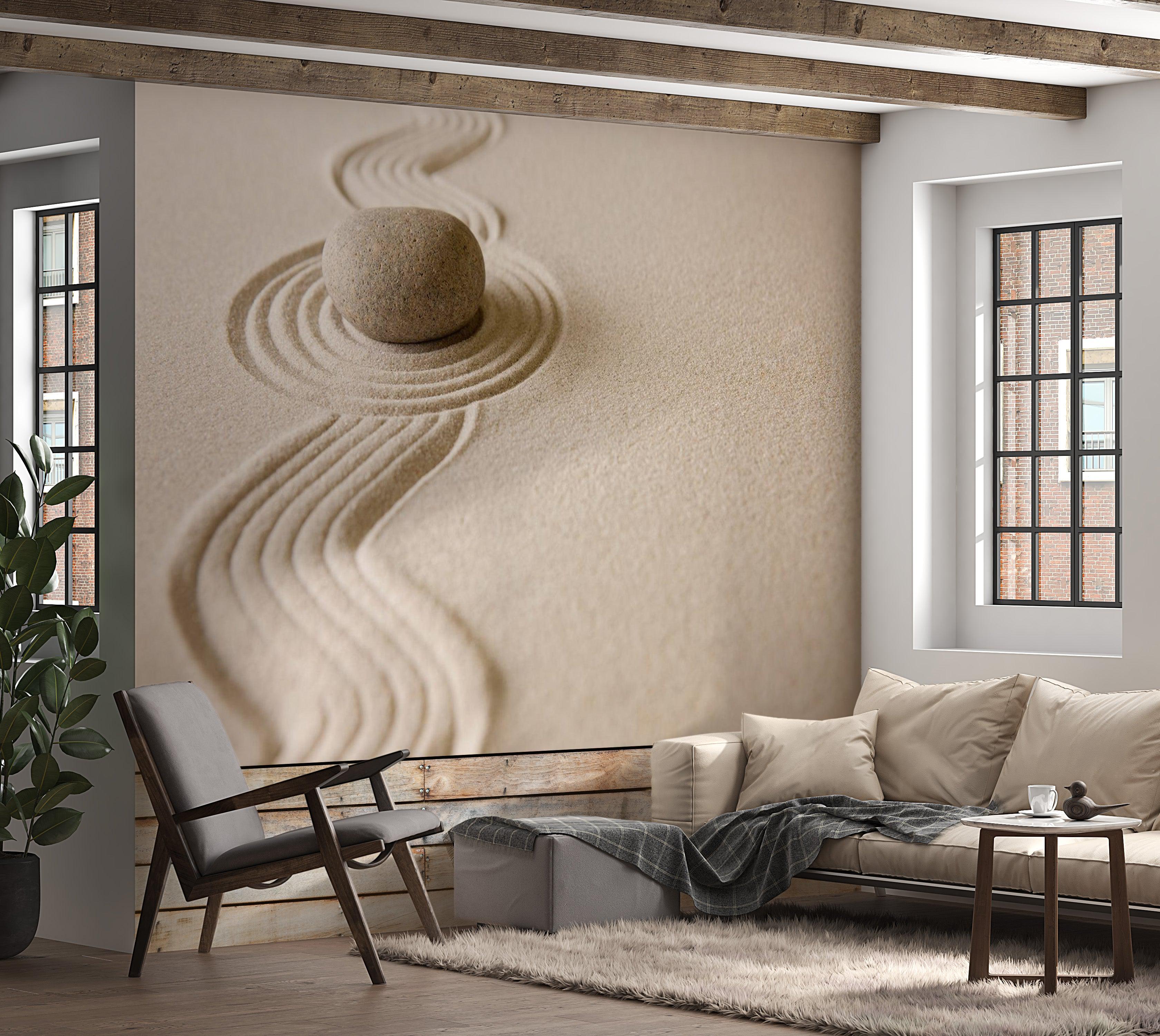 Zen Wallpaper Wall Mural - Sand Stone Balance