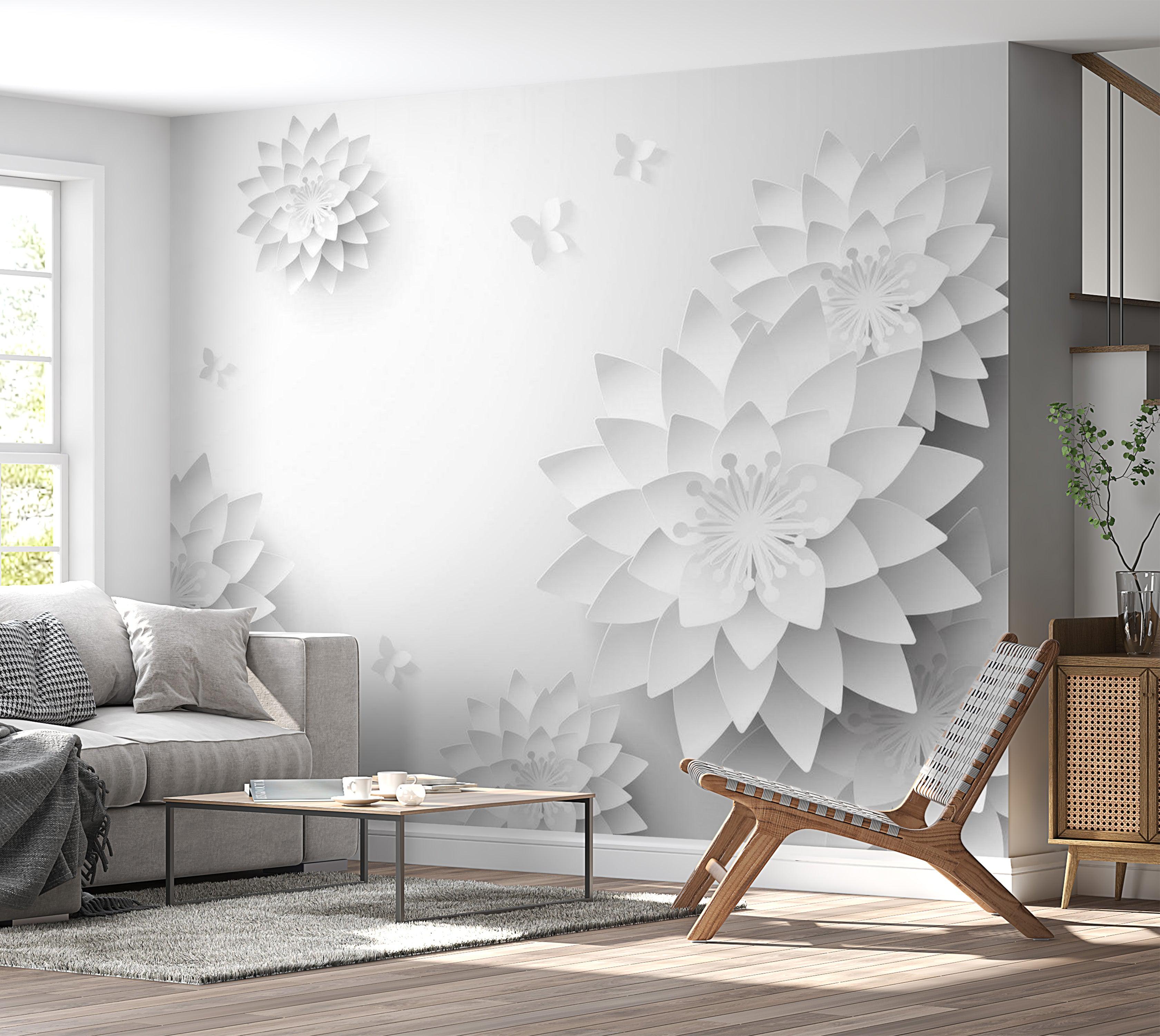 Zen Wallpaper Wall Mural - Oriental Flowers