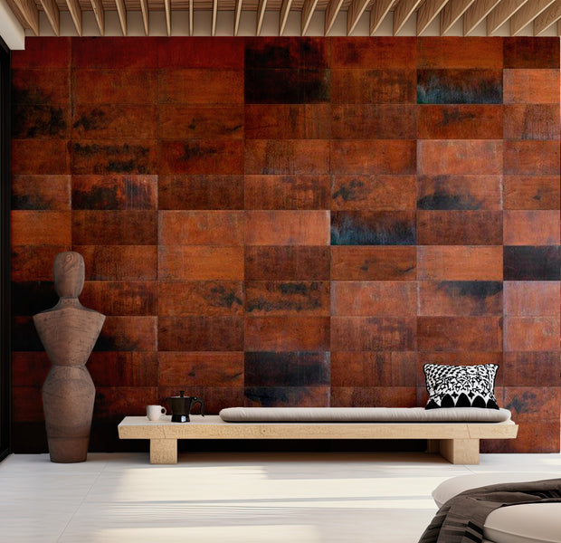 Background & Patterns Wallpaper Wall Mural - Modern Big Red Bricks 39"Wx27"H