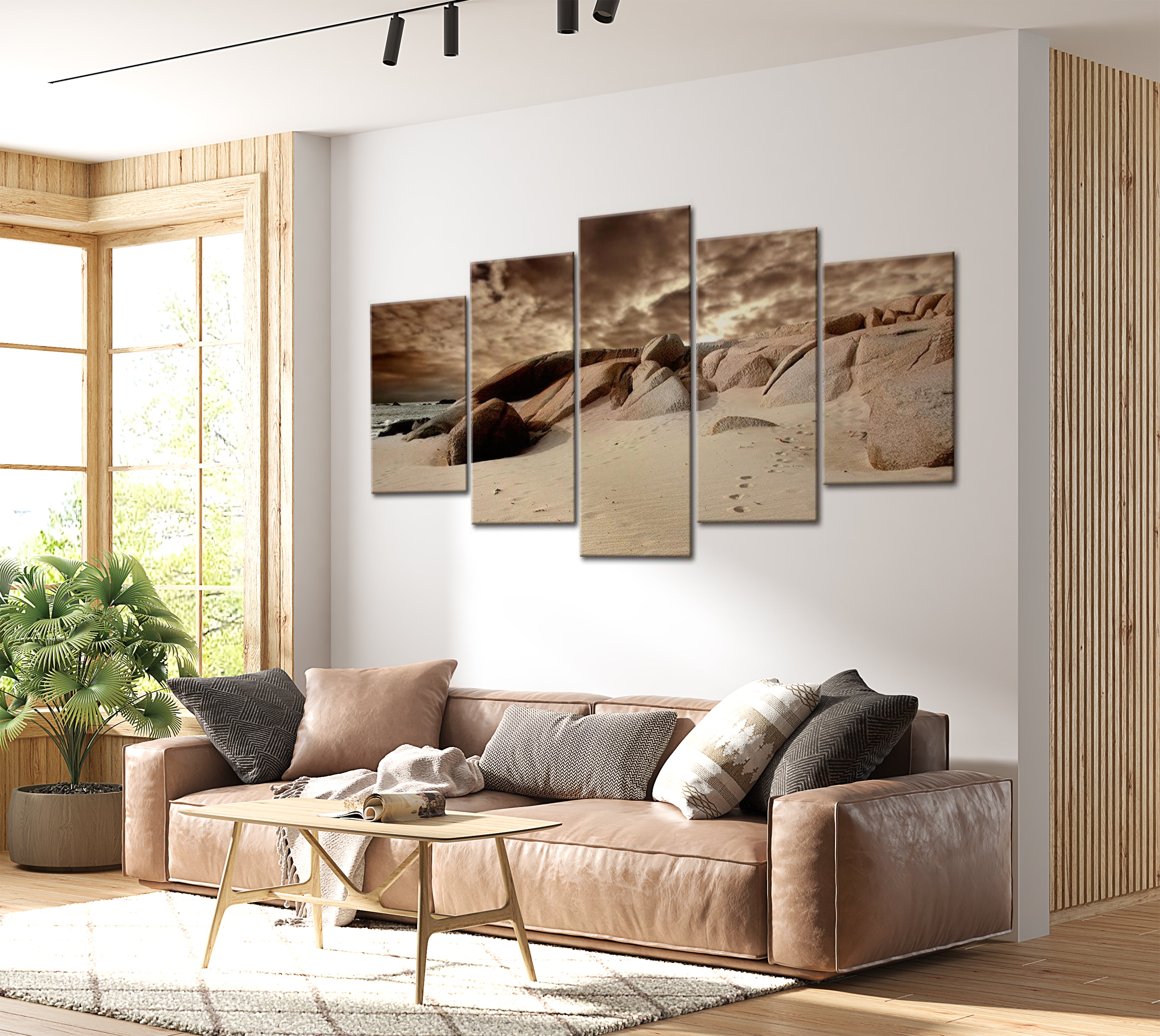 Stretched Canvas Landscape Art - Sandy Clouds 40"Wx20"H