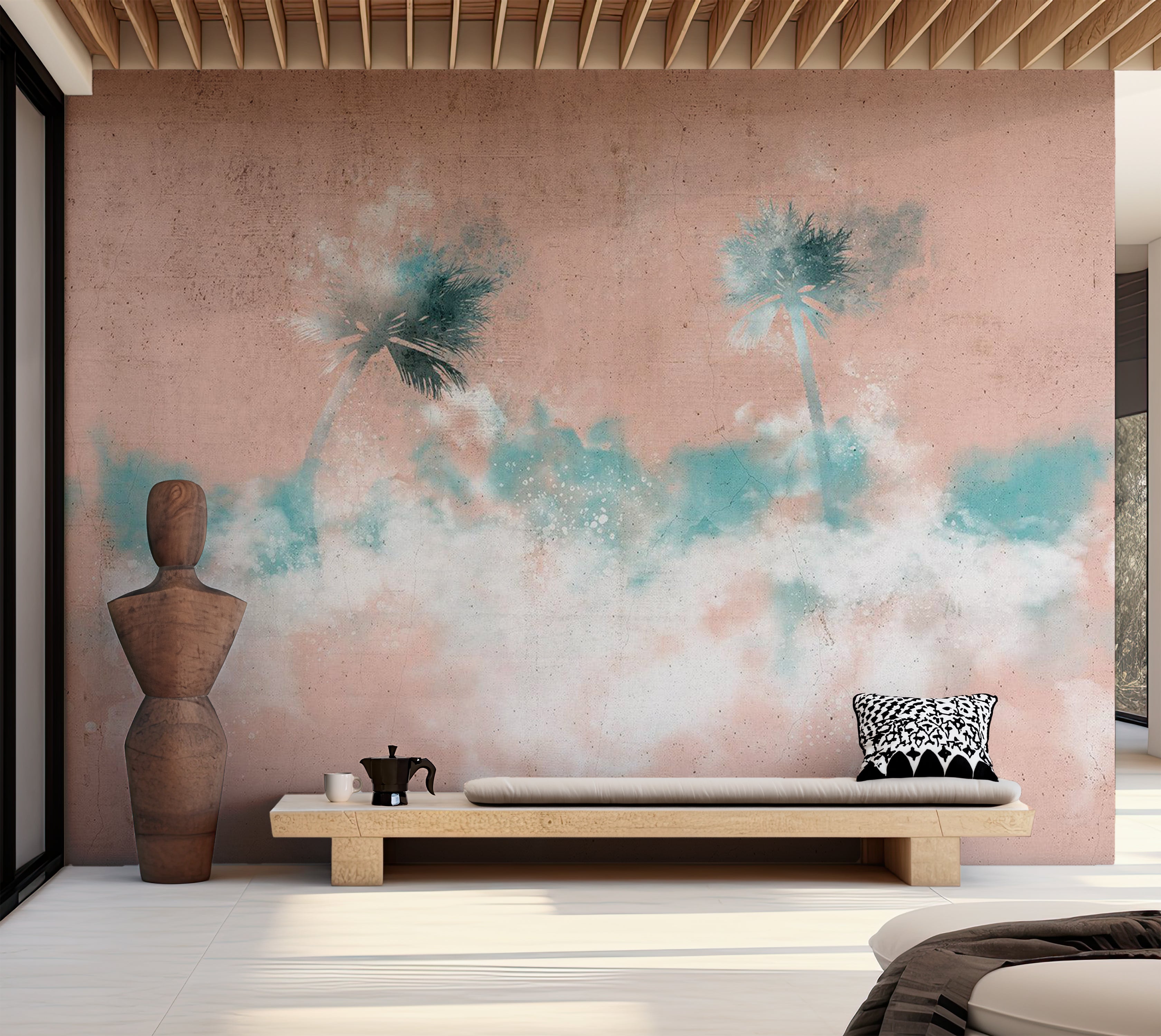 Abstract Wallpaper Wall Mural - Heavenly Relaxation 39"Wx27"H / Standard