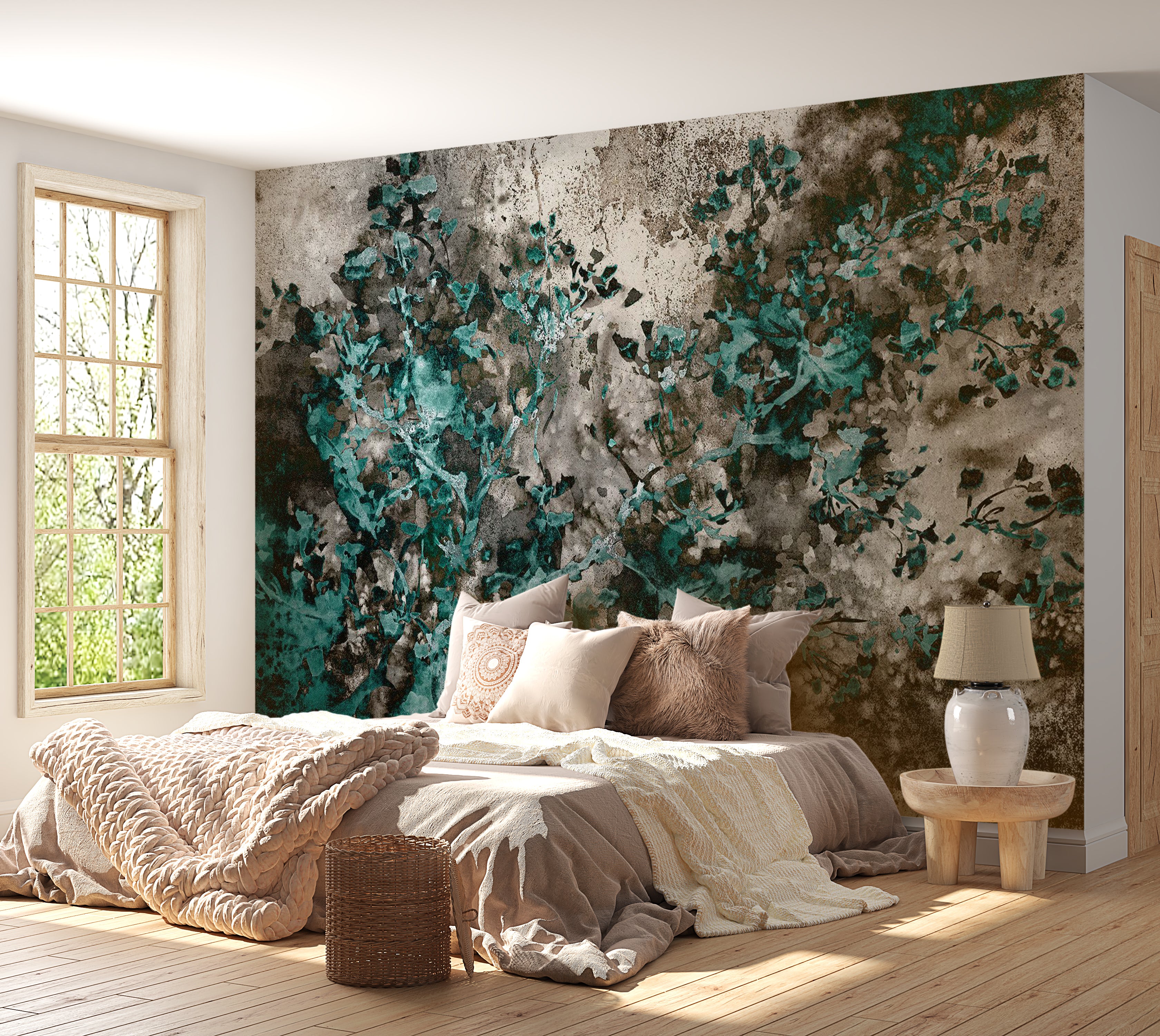 Surface Texture Wallpaper Wall Mural - Scandinavian Green 39"Wx27"H / Standard