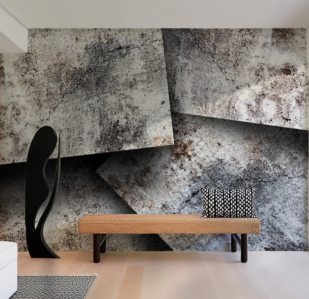 Background & Patterns Wallpaper Wall Mural - Concrete Cards 39"Wx27"H