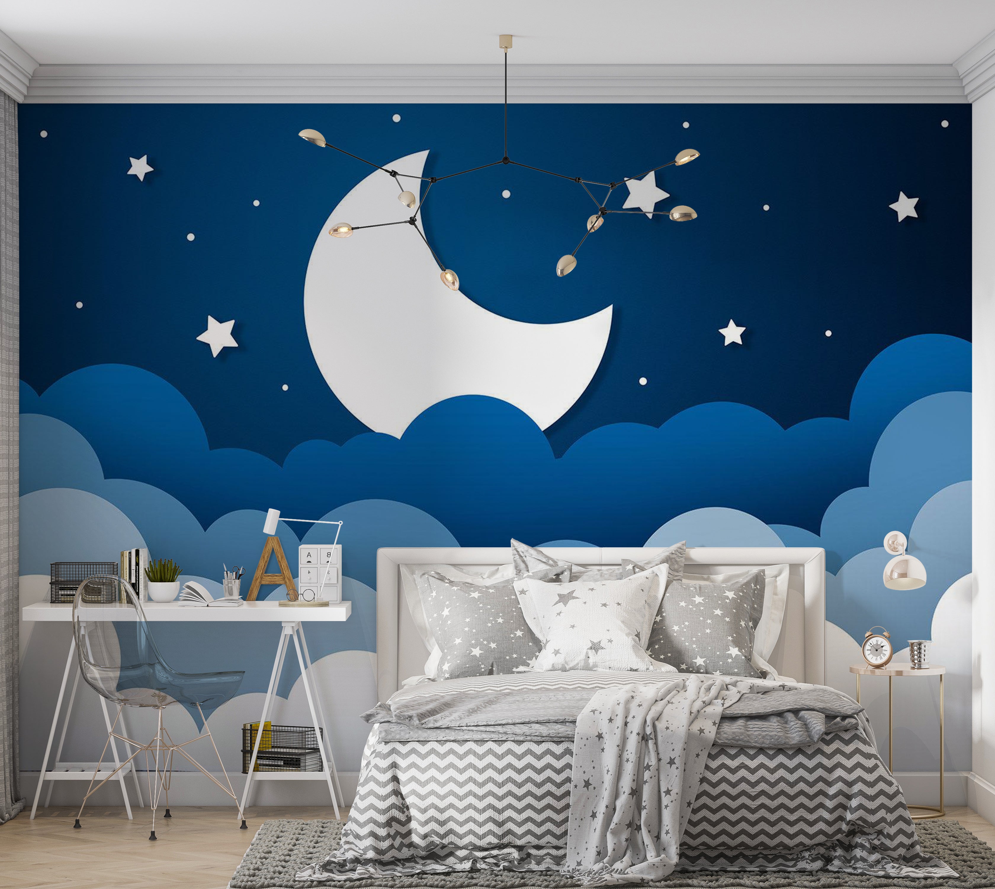 Kids Wallpaper Wall Mural - Abstract Moon Dream 39"Wx27"H / Standard