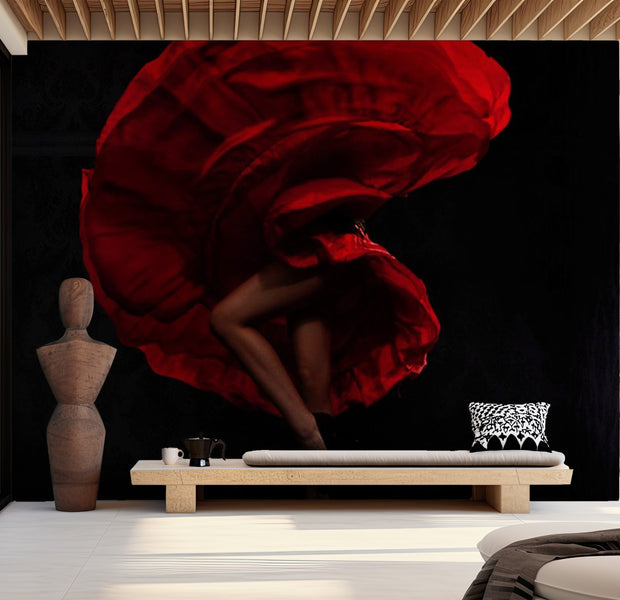 Abstract Wallpaper Wall Mural - Flamenco Dancer 118"Wx90"H