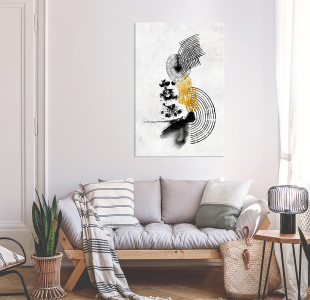 Abstract Canvas Wall Art - Landscape Lines