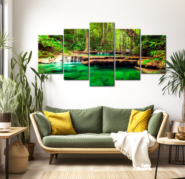 Stretched Canvas Landscape Art - The Bosom Of Nature 40"Wx20"H