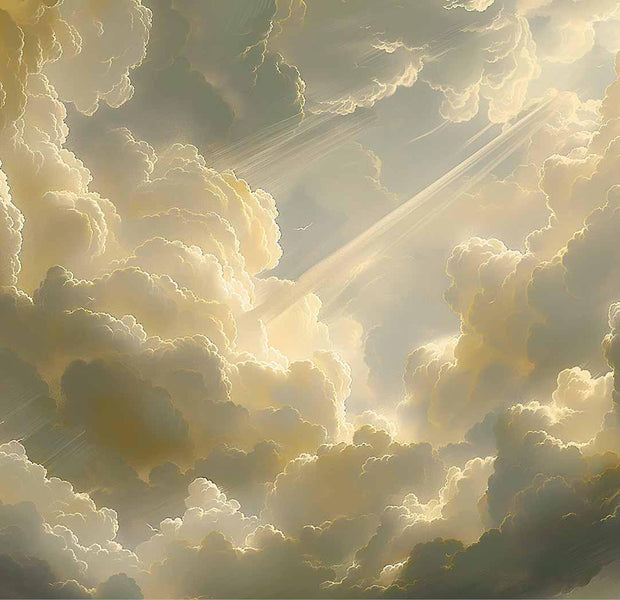 Peel & Stick Wall Mural - Cloudy Morning Sunshine 38"Wx27"H