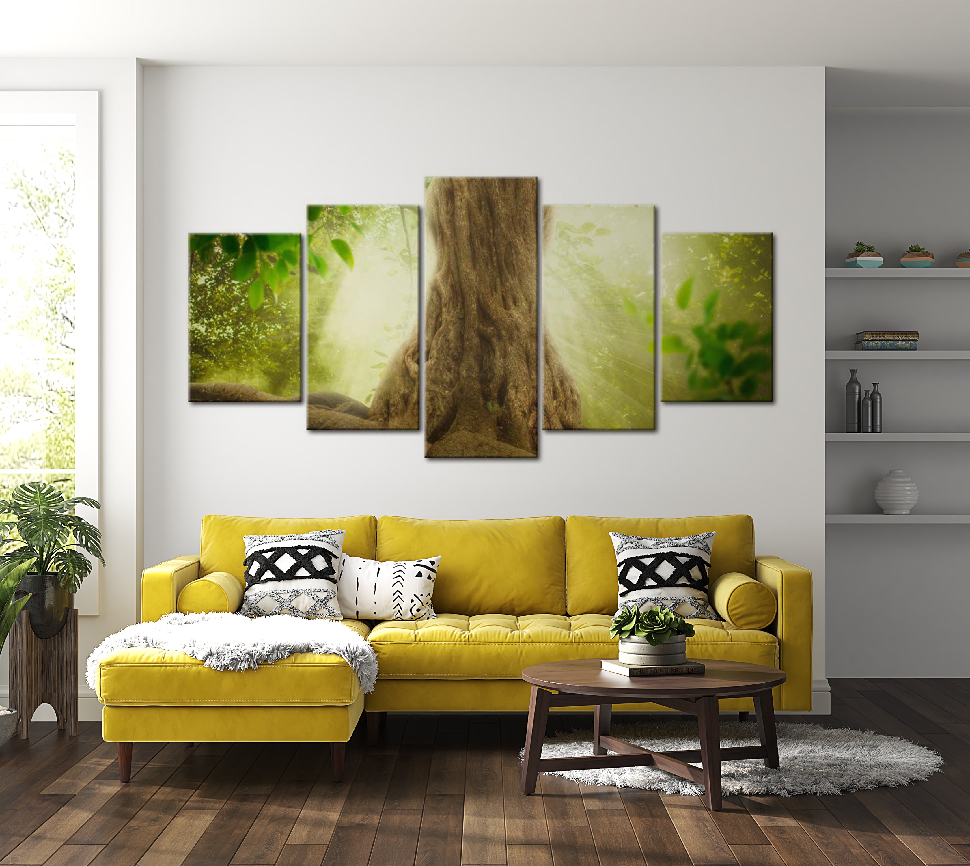 Stretched Canvas Landscape Art - Elves Tree 40"Wx20"H