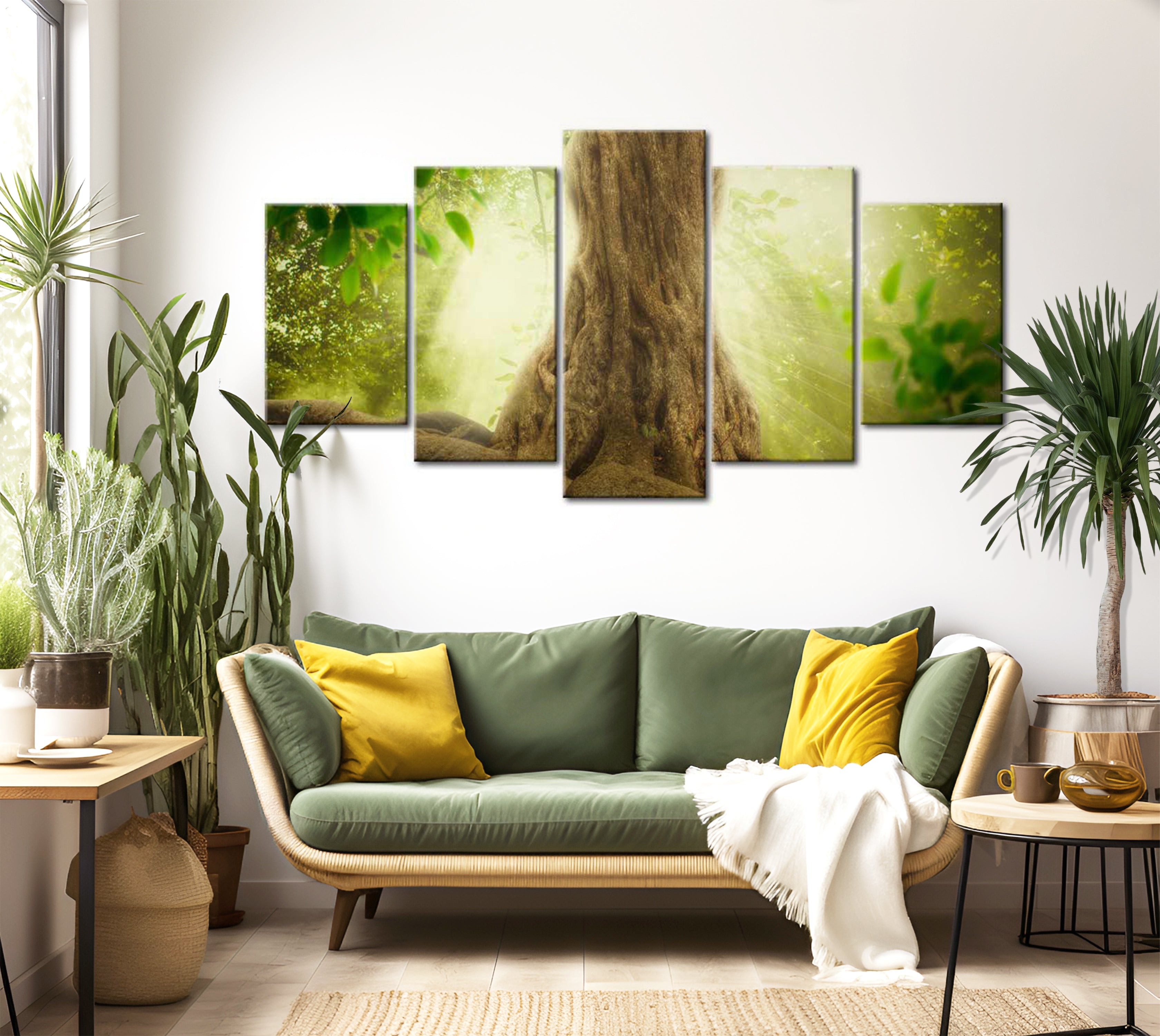 Stretched Canvas Landscape Art - Elves Tree 40"Wx20"H