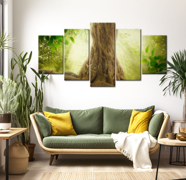 Stretched Canvas Landscape Art - Elves Tree 40"Wx20"H