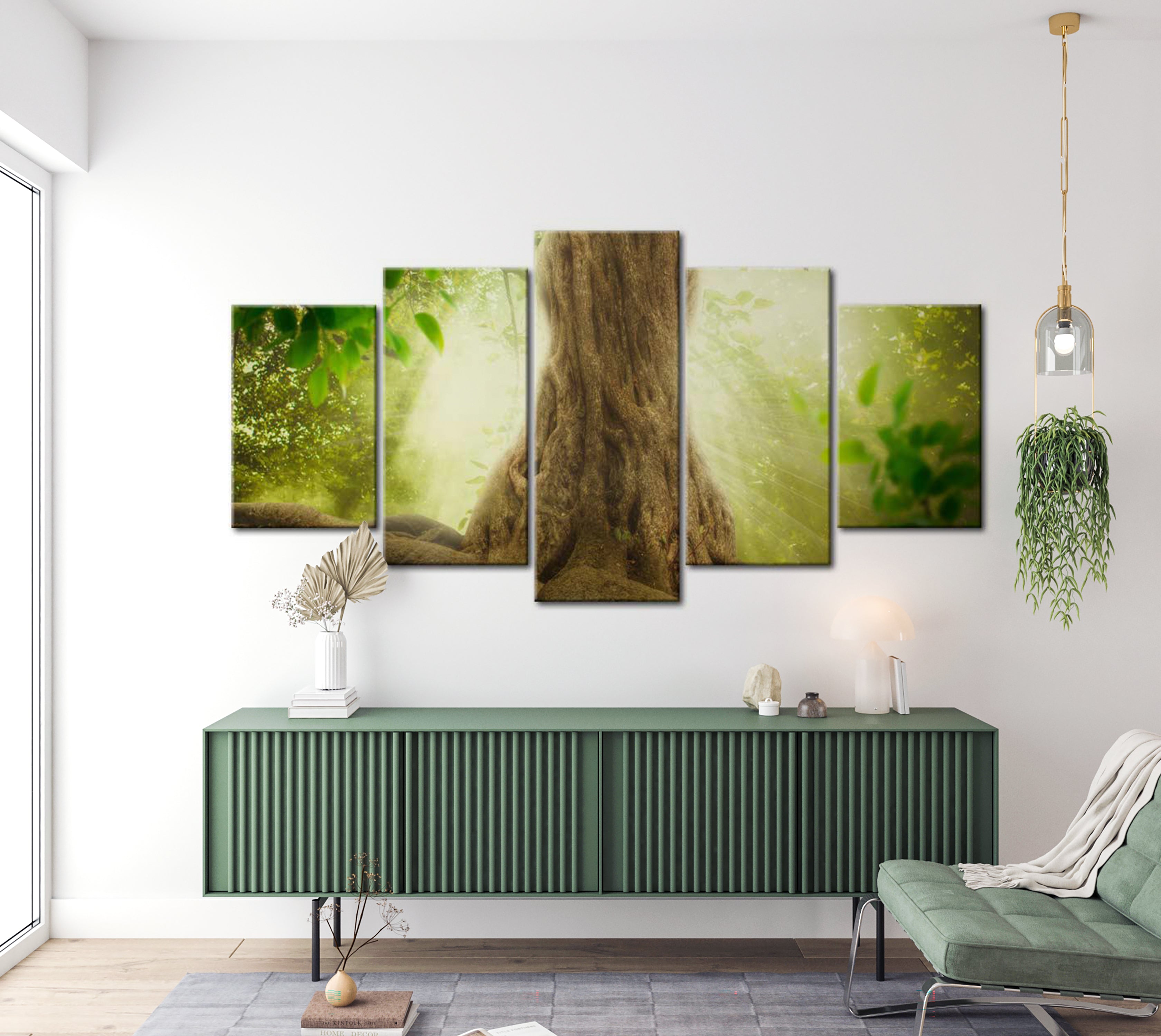 Stretched Canvas Landscape Art - Elves Tree 40"Wx20"H