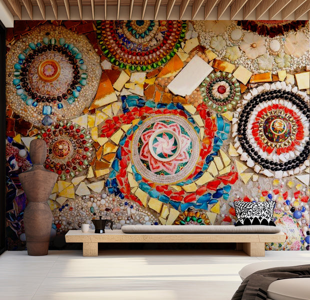 Background & Patterns Wallpaper Wall Mural - Moroccan Mosaic 39"Wx27"H