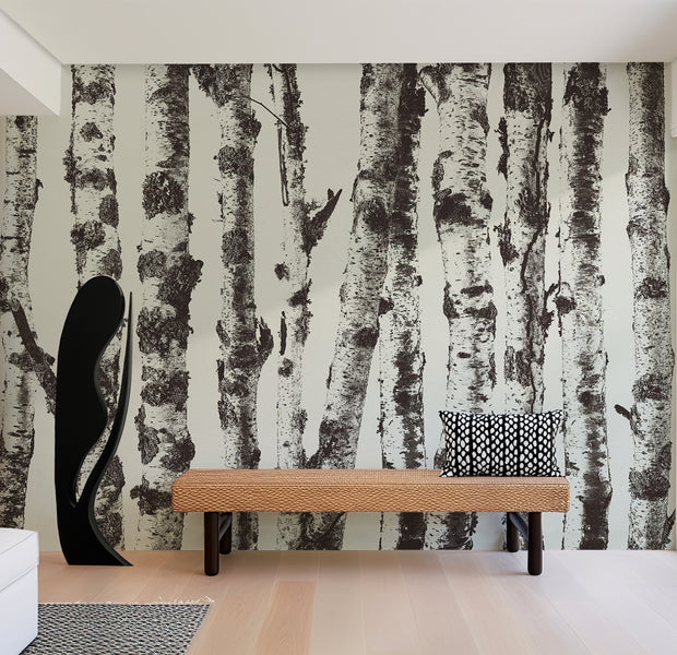Peel & Stick Landscape Wall Mural - Group of Birches 38"Wx27"H