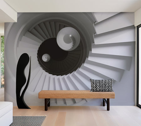 3D Illusion Wallpaper Wall Mural - Time Tunnel 39"Wx27"H / Standard