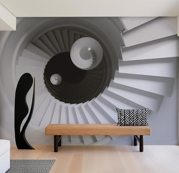 3D Illusion Wallpaper Wall Mural - Time Tunnel 39"Wx27"H / Standard