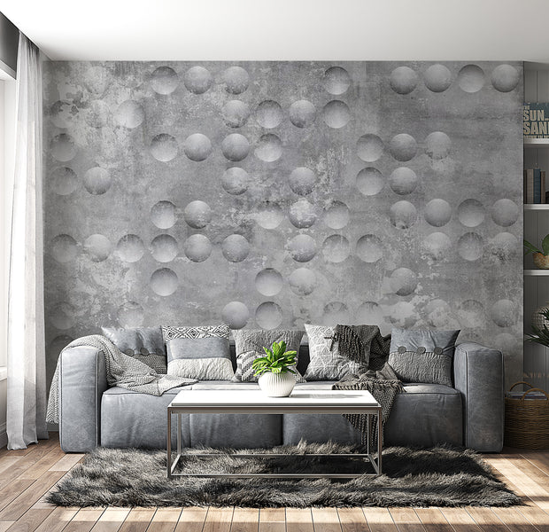 Abstract Wallpaper Wall Mural - Dancing Bubbles 39"Wx27"H