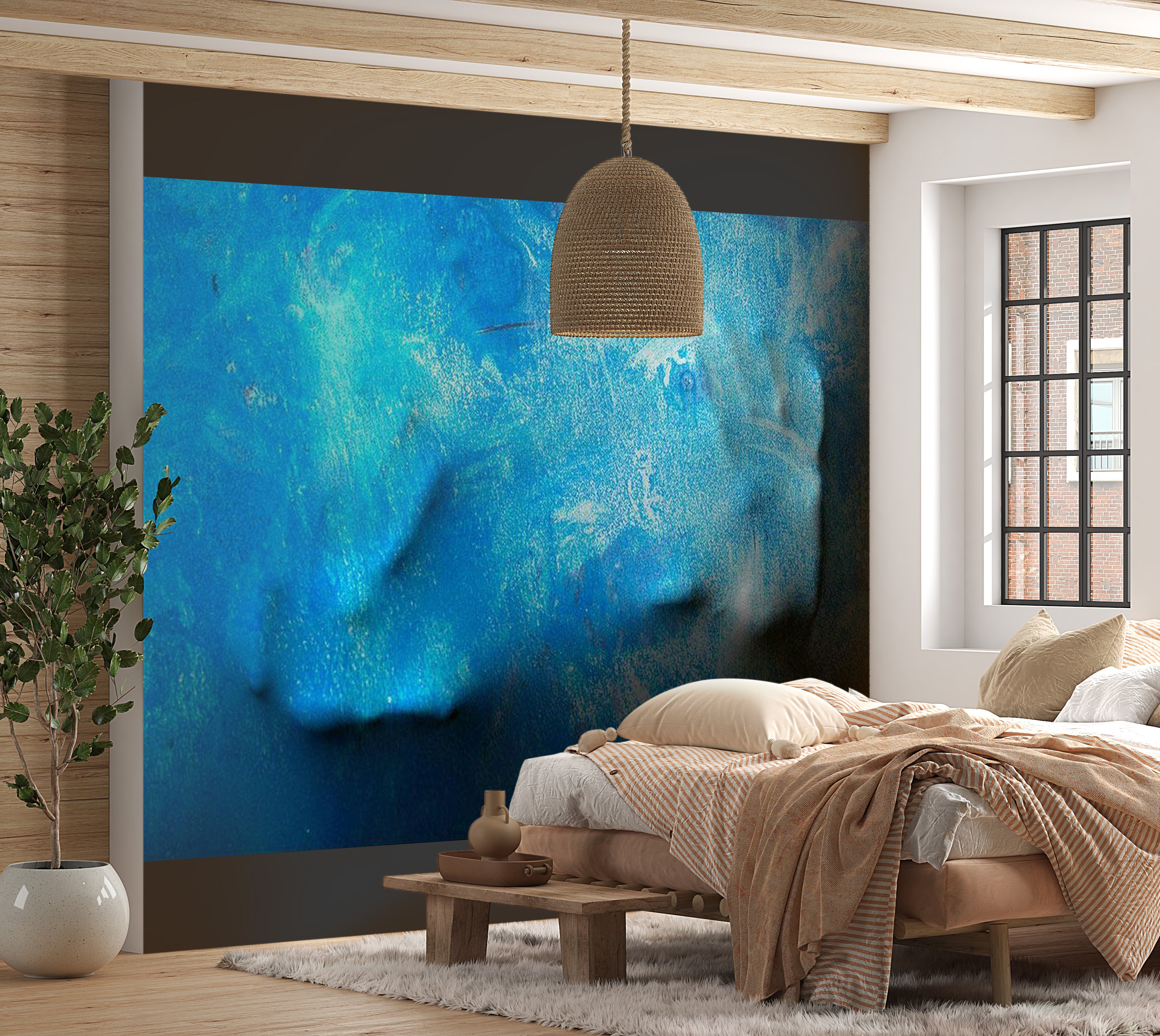 Abstract Wallpaper Wall Mural - Sense Of Touch 39"Wx27"H