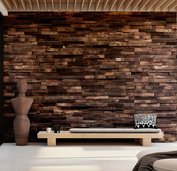 Background & Patterns Wallpaper Wall Mural - Old Wooden Strips 39"Wx27"H