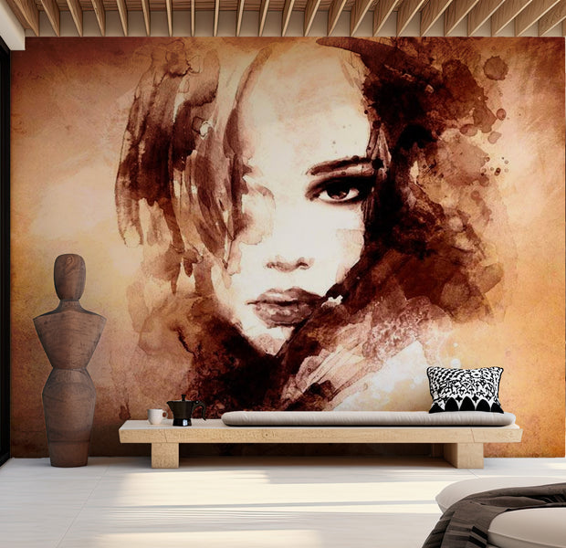 Abstract Wallpaper Wall Mural - Dream Girl 39"Wx27"H