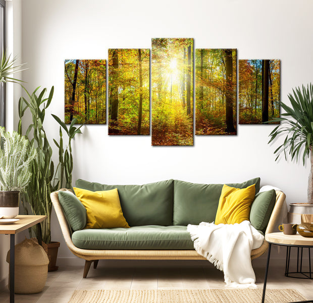 Stretched Canvas Landscape Art - Mystical Forest 40"Wx20"H