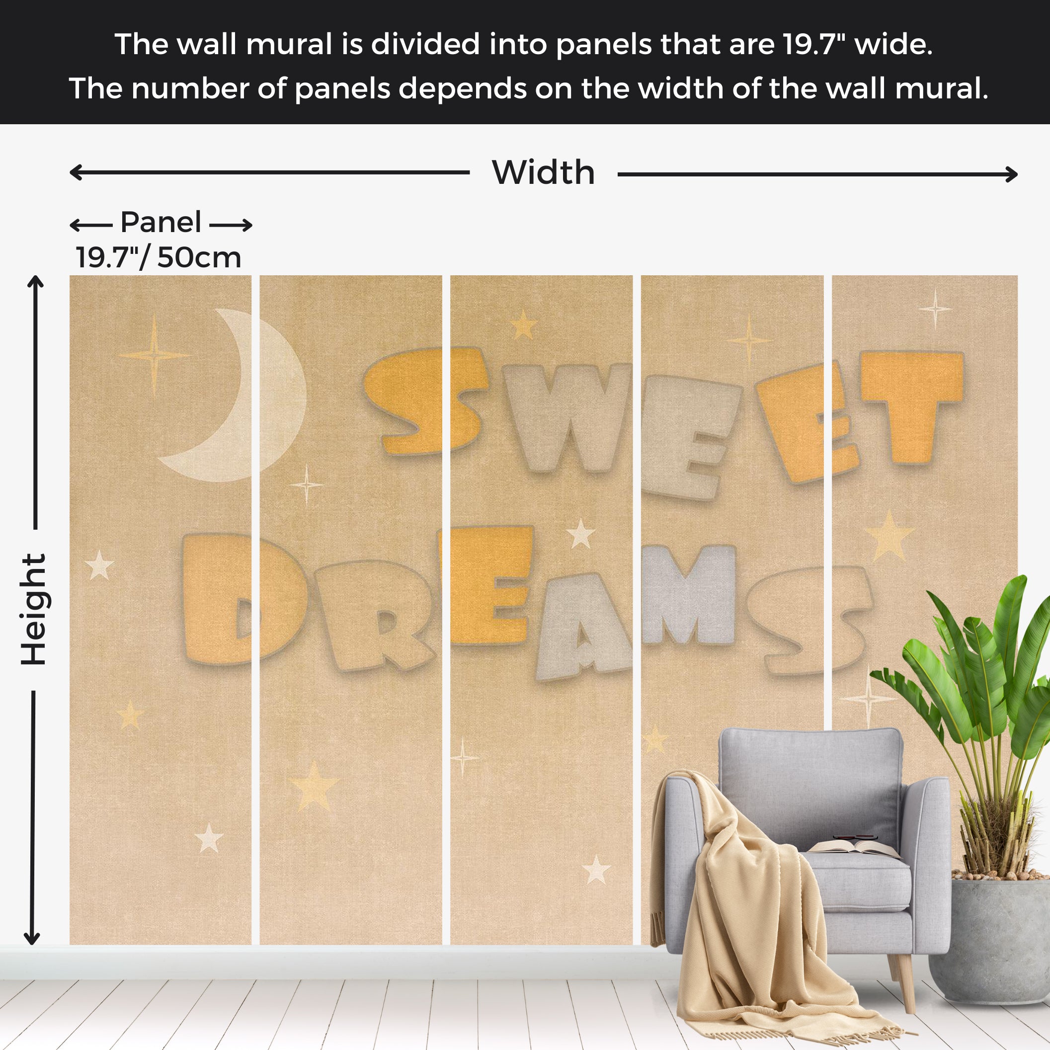 Kids Wallpaper Wall Mural - Sweet Dreams 39"Wx27"H / Standard