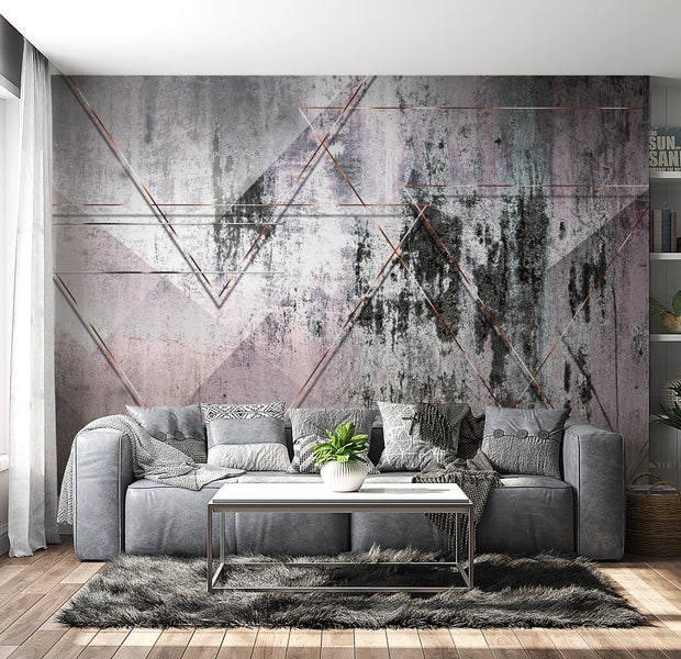 Abstract Wallpaper Wall Mural - Geometric Wall 39"Wx27"H