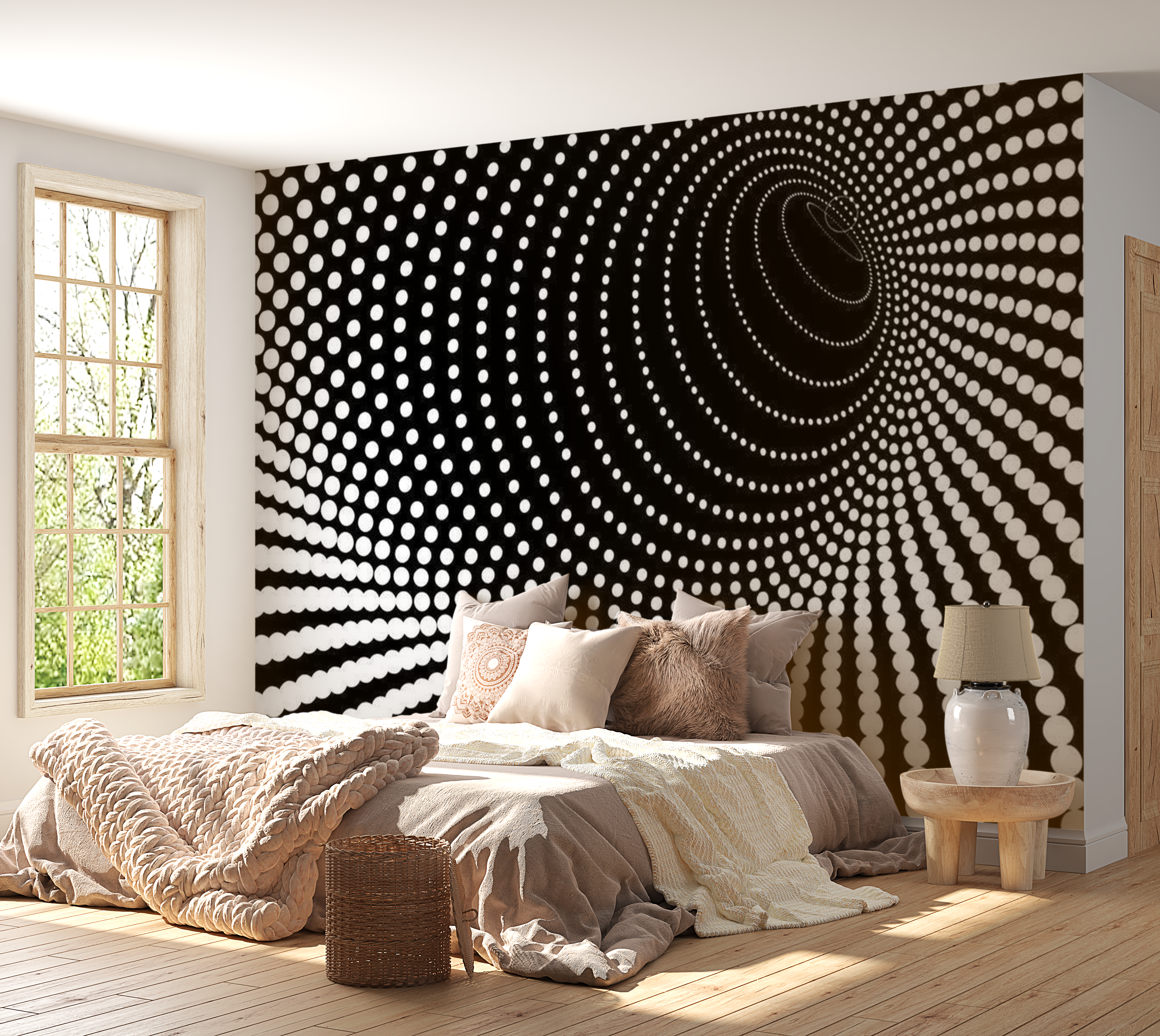 3D Illusion Wallpaper Wall Mural - Abstract Background