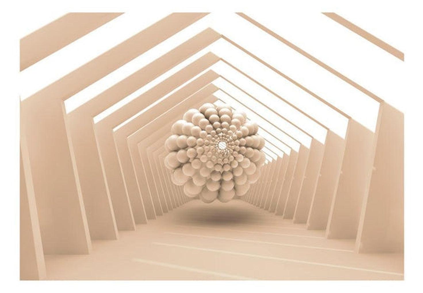 3D Illusion Wallpaper Wall Mural - Abstract Corridor