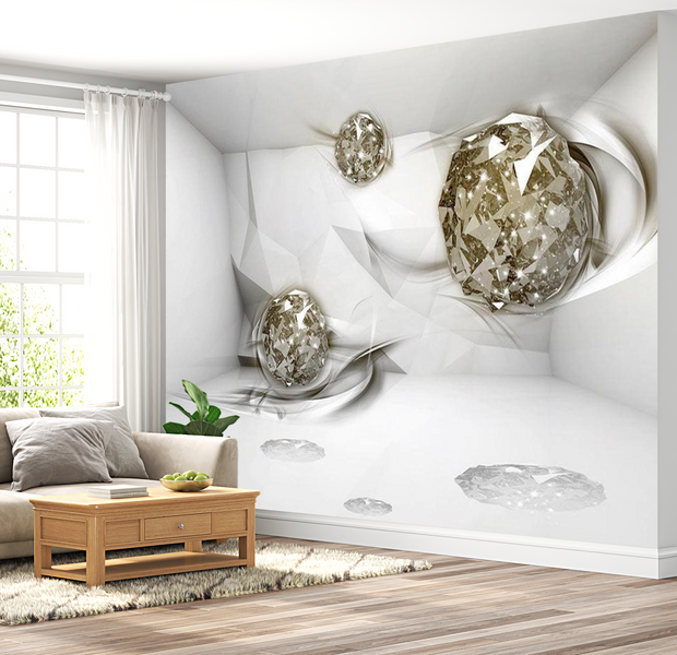 3D Illusion Wallpaper Wall Mural - Abstract Diamonds