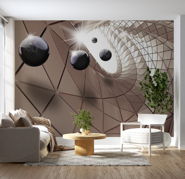 3D Illusion Wallpaper Wall Mural - Abstract Utopia
